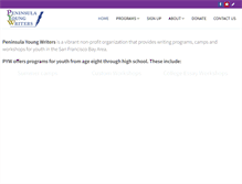 Tablet Screenshot of peninsulayoungwriters.org